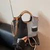 Bolsa Vintage Feminina Transfronteiriça 2026 Nova Moda Jeans Tote Saco de Balde Bolsa de Ombro Transversal Mãe-Filha Atacado