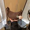 Bolso de Crowdsourcing de Alta Gama Extranjero con Sentido de Nicho para Mujer Otoño e Invierno Vintage 2024 Nueva Moda Bandolera Crowdbag Bolso Dumpling para Viajeros