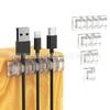 Protector de Cable de Datos Transfronterizo Más Vendido Silicona Organizador de Cables de Escritorio Almacenamiento Montado en Coche Cable Sólido Autoadhesivo para Enrollar Cables