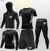Pantalones Cortos de Atletismo Transpirables de Secado Rápido para Correr Transfronteriza Pantalones Ajustados Entrenamiento Deportivo Fitness Deportivo Examen Físico Juego de Cinco Piezas Alta Elasticidad Transpirable