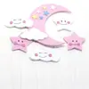 Azúcar Falso Luna estrellas nubes tarjeta para pastel decoración de pastel de cumpleaños tarjeta de fiesta suministros para diseño de ambiente