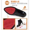 Moda Outono Feminina Elegante Salto Agulha Pontiagudo Preto Sapatos de Trabalho Profissionais Plus Size Elegante Botas de Couro de Cor Sólida