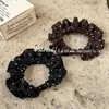 Diadema elástica plisada de lunares con volantes que no daña el cabello, accesorio versátil para coleta para mujer