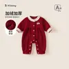 Modelo de Bem-Estar Roupas de Outono e Inverno Não Reembolsáveis para Meninas Bebês, Roupas Quentes para Recém-Nascidos, Macacão para Meninos
