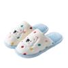 Pantufas de algodão femininas para uso doméstico na primavera, outono e inverno, pantufas de inverno antiderrapantes e quentinhas para casais.