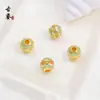 Miçangas Esmaltadas Cloisonné Tendência Nacional, Miçangas Espaçadoras Azul Queimado com Gotejamento de Óleo, Miçangas para Pulseiras DIY, Miçangas Soltas, Acessórios de Joias