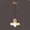 Lujo Ligero Creativo Mármol Natural Comedor Dormitorio Mesita de Noche Lámpara Colgante Pequeña Barra de Barra Mostrador Lámpara Colgante de Diseñador Iluminación Zhongshan Guangdong