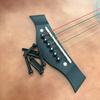 Clavijas de Cuerda de Guitarra Folk, Cono de Cuerda Fijo Blanco, Clavijas de Cuerda Negras, Prensa de Cuerdas con Clavijas para Guitarra, Poste de Cuerda para Ukelele