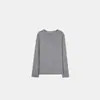 Nuevo top de punto de cachemira para mujer de otoño e invierno, suave y amigable con la piel, color liso simple, perfecto como capa base - WFSY61065