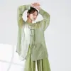 Nuevo Traje de Danza Clásica Estilo Chino para Mujer, Nuevo Modelo con Camisa de Borlas de Perlas, Top de Práctica de Rendimiento Holgado y Fluido Estilo Antiguo