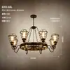 Lustre de ferro estilo retro americano para loft, restaurante, sala de estar, hall de hotel, prédio duplex de villa, lustre estilo industrial