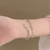 Pulsera de Bambú y Loto Estilo Xiaohongshu para Mujer, Pulsera Estilo Chino, Estilo Ins, Accesorio Semicadena Semicadena Simple y Tradicional