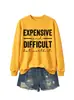 Sudadera de moda casual para mujer de otoño e invierno, costosa y difícil, estación independiente de deseos de Amazon