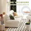 Sofá de Arte Apartamento de Alquiler Sofá de Madera Maciza Modelo Nuevo Sofá Recto de Dos o Tres Plazas Sofá Cama Nube para Apartamentos Pequeños Tela