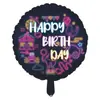 Globo Redondo de Cumpleaños en Inglés de 18 Pulgadas Globo de Papel de Aluminio Celebración de Boda Varios Estilos Decoración de Fiesta Globo Transfronterizo