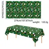 Toalha de Mesa Floco de Neve de Natal Restaurante Decoração de Casa Descartável Impermeável PE Toalha de Mesa Desenho Animado Papai Noel Rena Toalha de Mesa