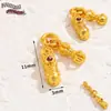 Cuentas Espaciadoras Perforadas Estilo Chino Chapadas en Cobre Antiguo Oro de 18 Quilates Cuentas Sueltas Colgante Pequeño Pulsera DIY Collar Accesorios de Joyería Decoración Colgante
