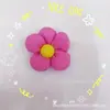 Broche de flor de algodón de cinco pétalos de color caramelo pequeño y fresco, flor abullonada tridimensional, accesorios para el cabello de niñas, accesorios para ropa y sombrero de sol