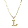Amazon Transfronterizo Nuevo Collar de 26 Letras Collar con Colgante de Letra Cadena Extendida de Clip de Papel Joyería Gótica para Mujeres
