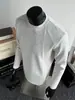 Camiseta de manga larga para hombre, estilo americano, corte regular, nueva colección 2026, moda urbana de tendencia, capa base casual, camisa básica holgada