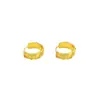 Textura irregular hebilla de oreja pequeña pendientes de flor hoja repujada medieval joyería de aretes retro exquisitos para mujer venta al por mayor
