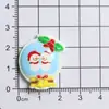Serie navideña de dibujos animados, accesorios navideños de resina, materiales para manualidades DIY, tazas de pegamento de crema, imanes para refrigerador, pegatinas decorativas