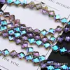 Cuentas de cristal de boutique trébol de cuatro hojas de la suerte cuentas de cristal galvanizadas joyería DIY accesorios para el cabello cuentas sueltas venta al por mayor