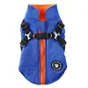 MEIQIPETBABY Estilo Británico Invierno Cálido Abrigo de Algodón para Mascota, Impermeable con Correa para Perro Ropa Engrosada DZ226-229