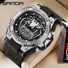 Sanda Nuevo Reloj Araña Luminoso Impermeable Electrónico Moda Personalidad Adolescente Despertador Reloj de Hombre 3159