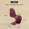 Sillas de comedor apilables estilo nórdico para uso doméstico, sillas de reunión de diseño simple, sillas de respaldo de plástico de moda, sillas Panton, sillas de tocador