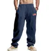 Pantalones Casuales de Lino para Hombre Four Seasons 2025 Transfronterizos Amazon Hip-Hop Americano Día de la Independencia Pantalones de Pierna Ancha para Hombre
