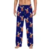 Pantalones de pijama de algodón imitación con estampado 3D, europeos y americanos, transfronterizos, casuales para el hogar, para hombre y mujer, con cordón, bolsillo lateral con solapa, pantalones para el hogar, pantalones