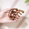 Sándalo Dorado Cinco Dedos Bola Peine de Madera Cabeza Masajeador de Meridianos del Cuero Cabelludo Raspado Hogar Femenino Suavizado del Cabello Punto Peine de Madera Multifuncional