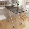 Mesa Dobrável, Mesa Lateral, Mesa de Jantar Doméstica Simples, Mesa Pequena Fácil de Usar para Comer, Adequada para 2-4 Pessoas, Mesa Quadrada Pequena Portátil para Montar Barracas
