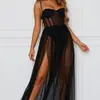 AliExpress Amazon Explosiones Ropa interior sexy Muse Marcy Ropa Vestido de malla blanca Comercio exterior una generación de cabello