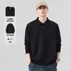 Sudadera Japonesa de Solapa para Hombre de Principios de Otoño, Ligeramente Holgada, Ligera y Madura, Diseño Versátil, Suéter Pullover Moderno para Hombre Nuevo Estilo 2025