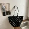 Bolso Tote Grande de Gran Capacidad Shuai Mijia para Mujer, Colección Otoño Temprano 2026, Bolso de Hombro Casual de Lunares a la Moda para el Trabajo