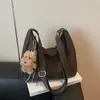 Bolsa Hobo de Couro Macio Transfronteiriça Grande Capacidade Ombro Único Comércio Exterior Estilo Retro Preguiçoso Bolsa Transversal para o Dia a Dia Bolsa Dumpling