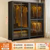 Guarda-Roupa de Aço para Quarto de Casa Montagem Simples 2026 Novo Item Quente Quarto de Aluguel Armário de Armazenamento de Metal Resistente Durável
