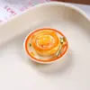 Imanes para refrigerador DIY, set de postre de tarta de huevo simulada, pequeños adornos de juguete de comida de resina, accesorios magnéticos para juego de simulación DIY