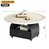 Nuevo Modelo 2026: Mesa de Té Móvil Lujosa y Elegante, Diseño Moderno de Mediados de Siglo, Adecuada para Sala de Estar, Uso Doméstico, Mesa de Té Redonda para Balcón