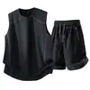 Conjunto de Uniforme de Baloncesto para Fitness Deportivo para Hombres Verano 2026 Nuevo Conjunto de Dos Piezas Camiseta de Color Sólido Chaleco sin Mangas