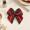 Em estoque vendas diretas Natal gravata borboleta xadrez escocês acessórios fita tecida fita DIY joias acessórios de vestuário lingerie