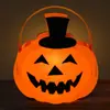 Lâmpada de abóbora de Halloween crianças feita à mão DIY saco de material para fazer portátil luminoso jardim de infância brinquedos decorativos atacado