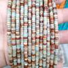 Cuentas sueltas espaciadoras naturales de 2*4 mm, cuentas de ábaco de agujero recto del Emperador Shi Shoushan, accesorios para pulseras y collares.