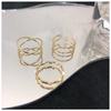 Conjunto de Anéis de 3 Peças ~ Anéis Empilháveis Estilo Minimalista Nicho Ins para Mulheres, Anéis Lisos Cruzados, Anéis Ultrafinos para Emagrecer o Dedo Indicador