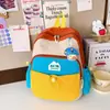 Mochila infantil nueva con bloques de color, linda y ligera, adecuada para estudiantes de primaria, niños y niñas, mochila para viajes de bebés y jardín de infantes