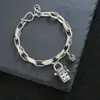 Pingente de coração urso grafite pulseira retrô personalidade acessórios explosivos transfronteiriços joias de nicho ins temperamento atacado
