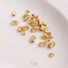 Cuentas Separadoras al por Mayor, Fuerte Retención del Color, Chapadas en Oro de 14K, Cuentas Irregulares de Tres Caras Retorcidas, Cuentas Sueltas para Pulseras y Collares DIY, Accesorios para Ensartar Joyería