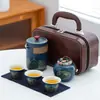Juego de Té de Viaje Portátil al Por Mayor Juego de Té Kung Fu para Exterior Taza Rápida Evento de Empresa Regalo de Negocios Logotipo